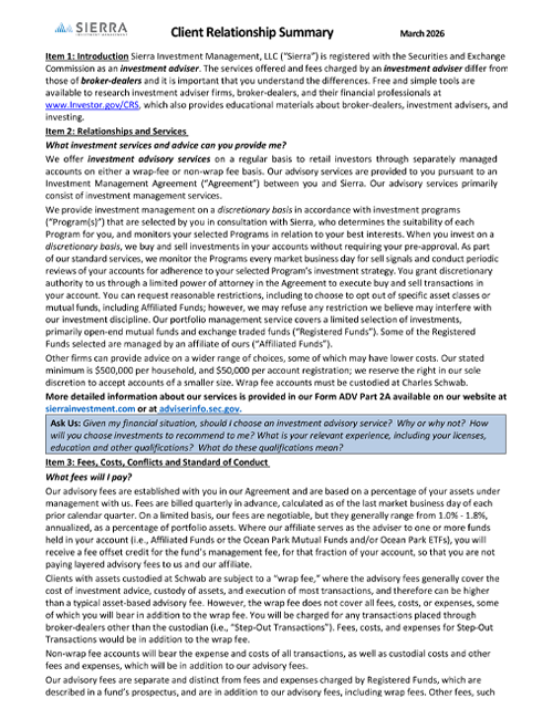 Client Relationship Summary Thumbnail