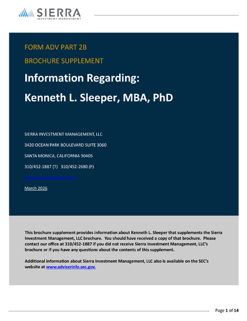 Form ADV Part 2B Brochure Supplement Thumbnail