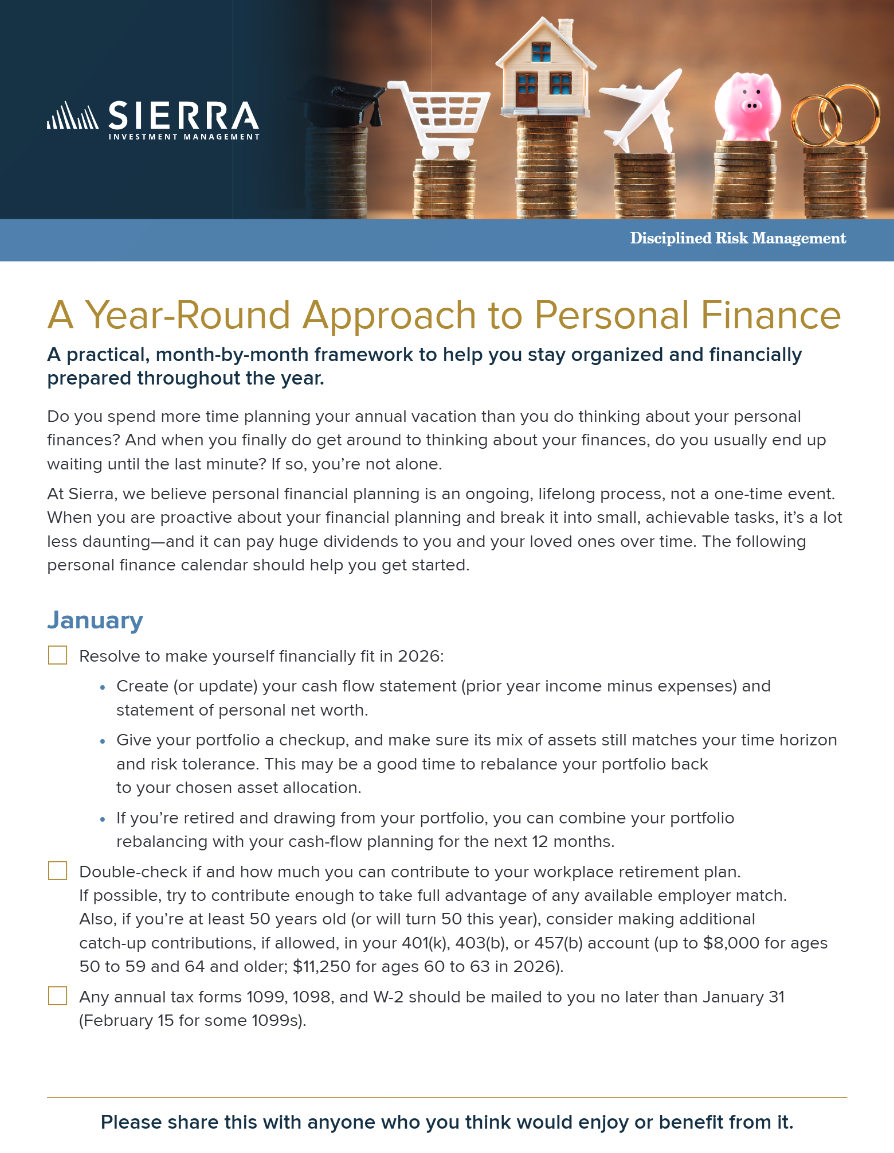 Year Round Personal Finance Guide